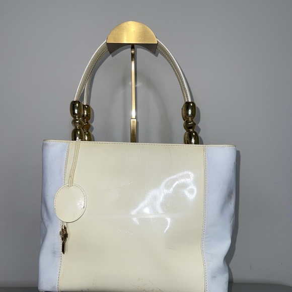 CHRISTIAN DIOR Calfskin Maris Pearl Handle Bag Beige - Picture 1 of 16